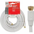 Rca 50 Ft. White Digital RG6 Coaxial Cable VHW112R